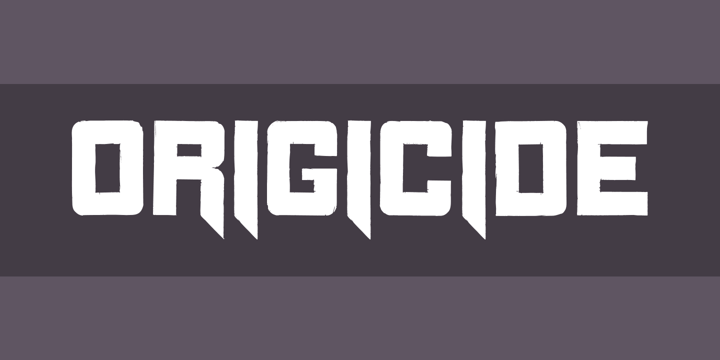 Origicide Font preview